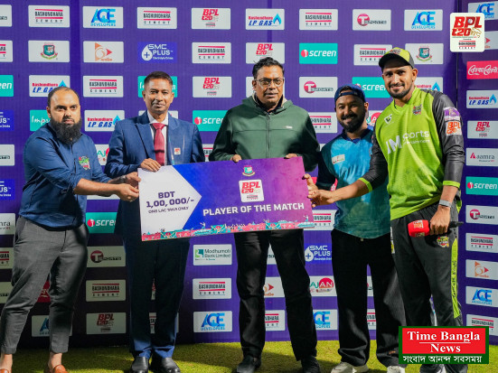 রোমাঞ্চকর ম্যাচে এবারের বিপিএলে সিলেটের প্রথম জয়